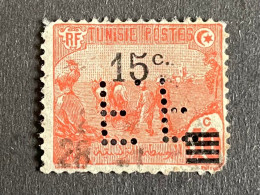 Colonie F TUNISIE N° 47 F.F 10 Indice 7 Perforé Perforés Perfins Perfin !! - Altri & Non Classificati