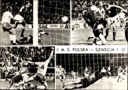 CPA 10. Fußballweltmeisterschaft 1974, Polen Gegen Schweden, Fußballspiel - Other & Unclassified