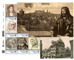 Ukraine 2024, Drawing, Albrecht Durer, Art, Fauna, Lions, Sheetlet Of 6v - Ukraine