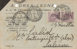 Italy. A218. S. Giuseppe Vesuviano. 1926. Cartolina Postale PUBBLICITARIA Con Guller UFFICIO TELEGRAFICO (S. GIUSEPPE .. - Marcophilia