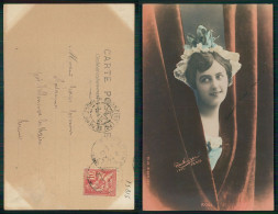 [ OT 015815 ] - WOMAN - BELLE FILLE PRETTY GIRL FASHION ROBE DRESS HAIRSTYLE  COIFFURE - REUTLINGER 1901 PARIS - Femmes