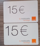 Télécarte Mobicarte Orange 15€ (2 Cartes)) - Sonstige & Ohne Zuordnung