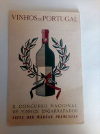 Portugal C. 1950 Brochure Concours National Vin Du Portugal Portuguese Bottled Wine Contest Folder - Publicités