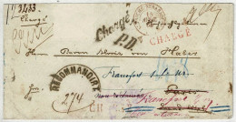 Oesterreich 1868, Briefumschlag P.D. Recommandirt Nach Paris, Transitstempel Autriche-Strasbourg, Nachsendung Frankfurt  - Briefe U. Dokumente