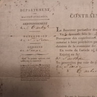 Commune De Sénac Perception De Saint Sever Contrainte Par Voie De Garnison Le Percepteur De Tarbes En 1820 - Wetten & Decreten