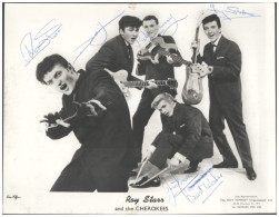 C6487/ Roy Starr And The Cherokees Autogramme UK-Beatband  Foto 25,5 X 20 Cm  - Autographes