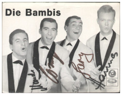 C6525/ Die Bambis  Beat, Musikgruppe Autogramm  Ca.1965 - Handtekening