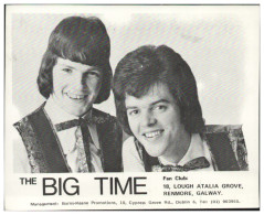C6529/ The Big Time  UK Beat-Duo Autogrammkarte  Ca.1965 - Handtekening