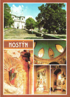 HOSTYN, MULTIPLE VIEWS, CHURCH, ARCHITECTURE, STATUE, VIRGIN MARY AND JESUS, CZECH REPUBLIC, POSTCARD - Czech Republic
