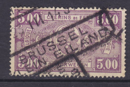 Belgium 1923/24 Mi. 155, 5.00 Fr. Chemin De Fer Spoorwegen Deluxe Boxed BRÜSSEL Klein Eiland Cancel !! - Gebraucht