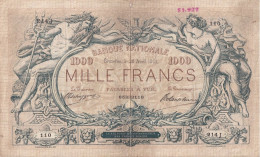 Billet De Banque De 1000 Francs, émis Par La Banque Nationale De Belgique En 1911 - 1000 Francs