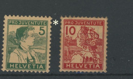 1915 Juventute Y&T 149-150 * Avec *. Mit Falz. . Cote Yv.   84 € - Gebruikt