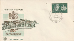 Australië 1963, FDC Unused, Coat Of Arms Of Canberra, Walter Burley Griffin (1876-1937), Architect - Premiers Jours (FDC)