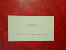 Carte De Visite Martin HAGE  Burgemeister AIDLIGEN - Visiting Cards