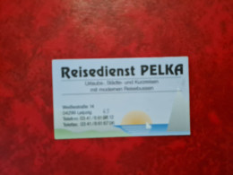 Carte De Visite REISEDIENST PELKA LEIPZIG - Cartes De Visite