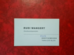 Carte De Visite FLOMBORN RUDI WANGERT OMNIBUSREISEVERKEHR - Visiting Cards