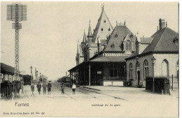 Furnes Intérieur De La Gare Ed.Nels Bruxelles Série 80 N° 62 - Veurne