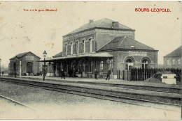 Bourg-Léopold Vue Sur La Gare Circulée En 1911 - Leopoldsburg