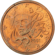 France, Euro Cent, BU, 2001, MDP, Cuivre Plaqué Acier, SUP, KM:1282 - Francia