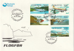 Faeroer 1985, FDC Unused, Plane, Helicopter - Faroe Islands