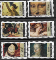 France 2022  Oblitéré Autoadhésif  N° 2190 - 2191 - 2193 - 2196 - 2198 - 2201 -  Chefs-d'oeuvres De L'art - Used Stamps