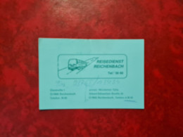 Carte De Visite REISEDIENST REICHENBACH - Visiting Cards