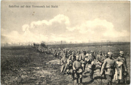 WW1 - Bataillon Auf Dem Vormarsch - Feldpost - War 1914-18