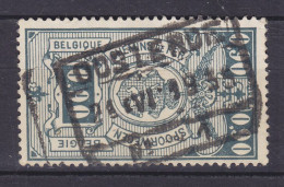 Belgium 1927/31 Mi. 159, 0.90 Fr. Chemin De Fer Spoorwegen Deluxe Boxed OOSTENDE No. 1 Cancel !! - Afgestempeld