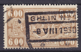 Belgium 1927/31 Mi. 162, 6.00 Fr. Chemin De Fer Spoorwegen Deluxe Boxed GHLIN No. 1 Cancel !! - Used