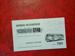 Carte De Visite AUTOBUS REISEBETRIEB RUDOLF FISCHER WORMS - Visitekaartjes