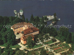 71985999 Insel Mainau Fliegeraufnahme Schloss Kirche Rosengarten Insel Mainau - Konstanz