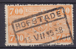 Belgium 1927/31 Mi. 163, 7.00 Fr. Chemin De Fer Spoorwegen Deluxe Boxed HOFSTADE Cancel !! - Usati