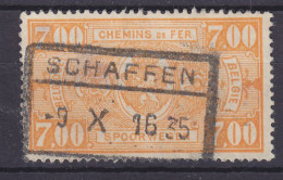 Belgium 1927/31 Mi. 163, 7.00 Fr. Chemin De Fer Spoorwegen Deluxe Boxed SCHAFFEN Cancel !! - Gebraucht