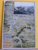 (CG) MAPPA FICHTELGEBIRGE MAPPA + VEDUTINA -  VIAGGIATA IN BUSTA 1920ca - Landkarten
