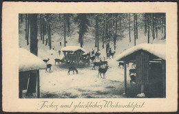 AK Jagd Wildfütterung Weihnachten 1931 Von Werne Kreisbrückenstempel - Lette - Zonder Classificatie