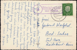 Bömighausen über Korbach Landpost/Posthilfstelle 1961 Ortsteil Willingen  (65202 - Other & Unclassified