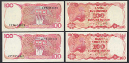 INDONESIEN - INDONESIA 2 Stück á 100 RUPIAH Banknote 1984 Pick UNC (1)   (28482 - Autres - Asie