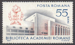 Rumänien-Romania 1967 Mi. 2619 ** MNH Romanian Academy Library   (65390 - Sonstige & Ohne Zuordnung