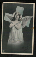 Carte Ancienne - 1906 - Jeune Fille - Ange - Prière - Angels