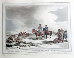 RETRAITE DE RUSSIE 1812 - NAPOLEON DONNE SON MANTEAU - Gravée Par Dubourg - Stiche & Gravuren