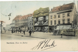 Verviers Place Du Martyr Colorée Et Circulée En 1903 - Verviers