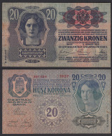 Österreich - Austria 20 Kronen 1913 Pick 14 VF+ (3+) = 2.Auflage    (30544 - Autriche