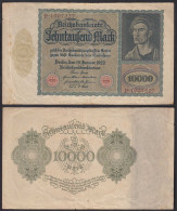 Reichsbanknote 10000 Mark 1922 Ro 68b Pick 71 F (4)  Serie: P   (30811 - Other & Unclassified