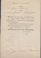 Altena Sauerland Zeitbeleg 1842 Notificatorium Aus Auftrag Königlichen Gerichtes - Other & Unclassified