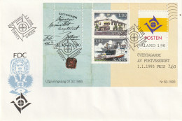 Aland 1993, FDC Unused, Own Postal Sovereignty. - Aland