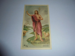 S Joannes Baptista Jean Baptiste Image Pieuse Religieuse Holly Card Religion Saint Santini Sint - Devotion Images