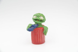 Vintage FIGURE : SESAMI STREET OSCAR THE GROUCH - Heimo Minikins - 1974 - RaRe  - Figuur - Andere & Zonder Classificatie