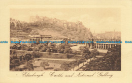 R648785 Edinburgh. Castle And National Gallery. Tuck. Plate Marked Sepia. No. 24 - Monde