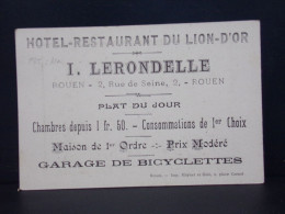 135 CHROMOS . PUBLICITE. HOTEL RESTAURANT DU LION D OR . I. LERONDELLE . ROUEN . 2 RUE DE LA SEINE . CYRANO DE BERGERAC - Advertising