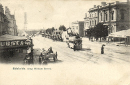 PC AUSTRALIA ADELAIDE KING WILLIAM STREET, Vintage Postcard (b53849) - Adelaide